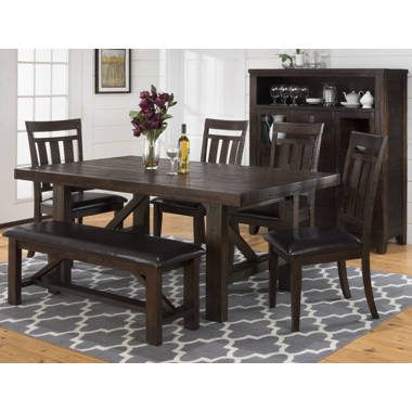 Charles bentley wooden fsc acacia 6 seater oval table dining best sale set